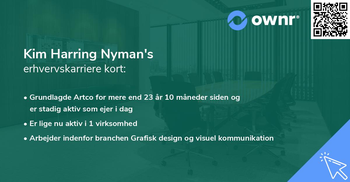 Kim Harring Nyman's erhvervskarriere kort