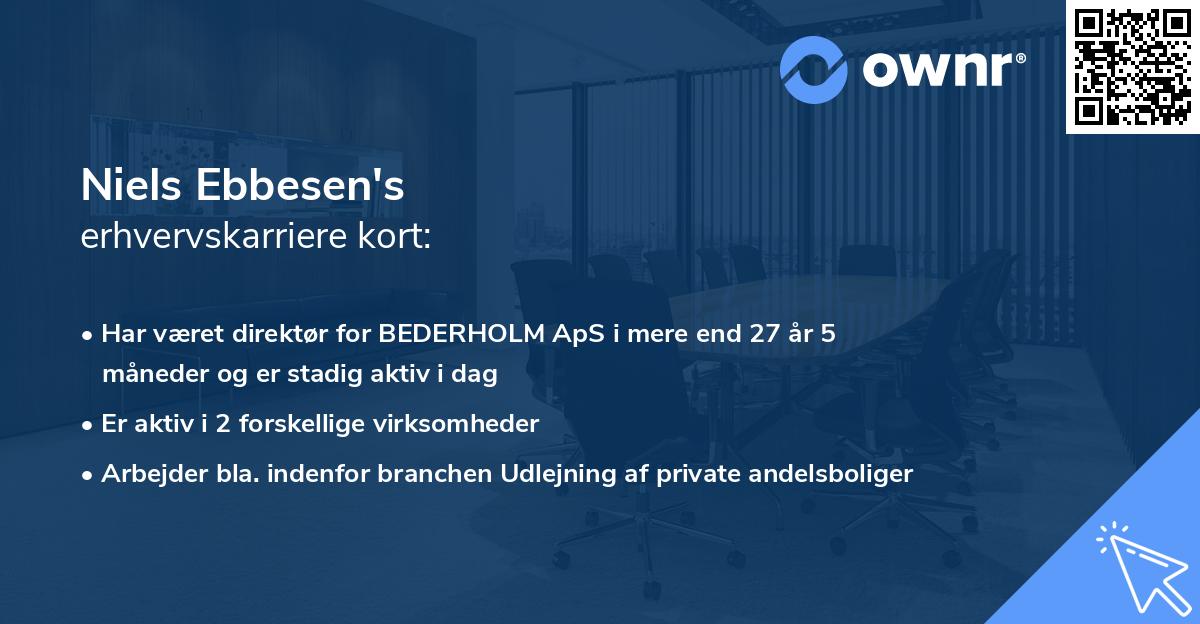 Niels Ebbesen's erhvervskarriere kort