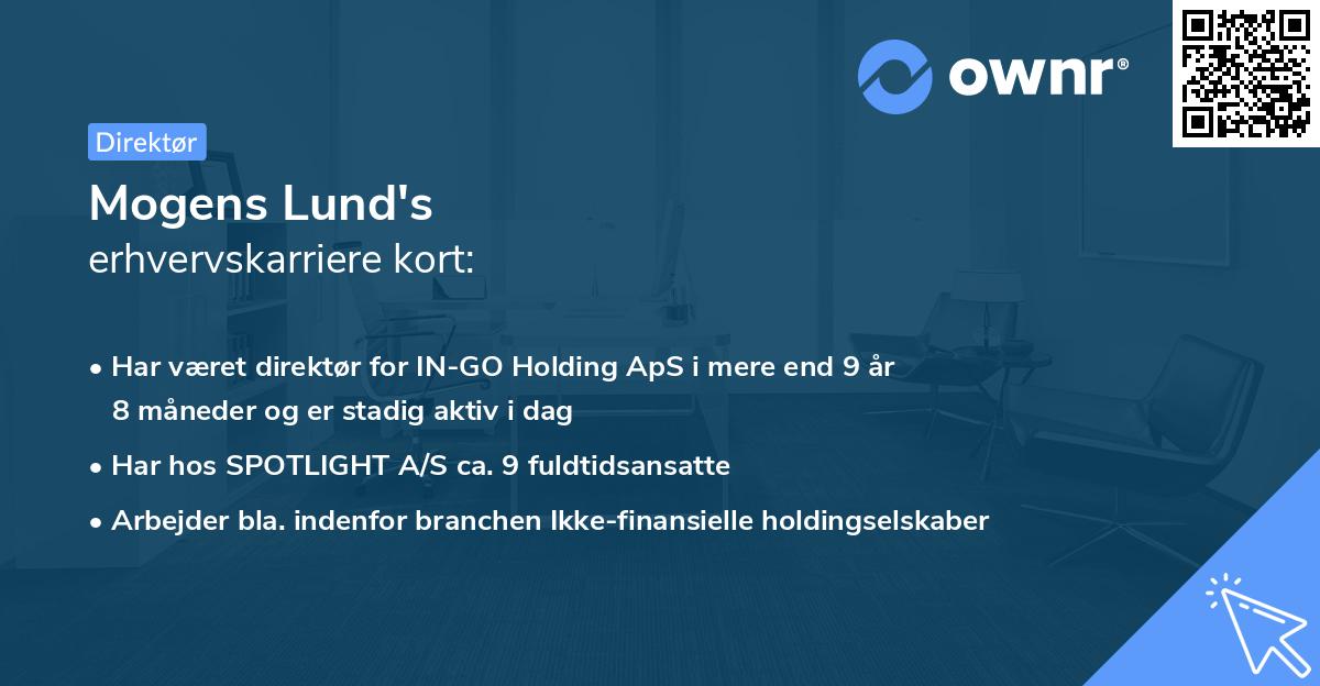 Mogens Lund's erhvervskarriere kort