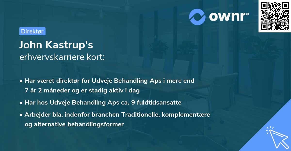 John Kastrup's erhvervskarriere kort