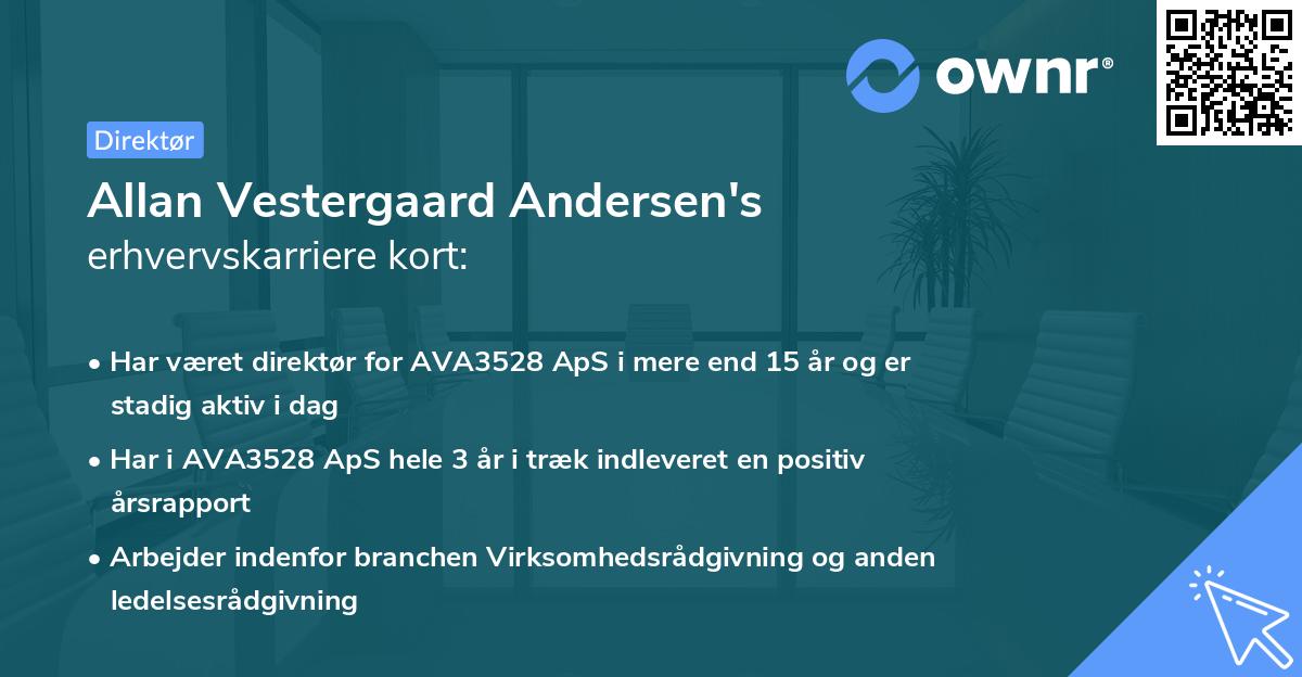 Allan Vestergaard Andersen's erhvervskarriere kort