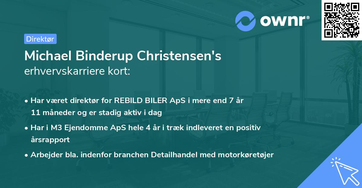 Michael Binderup Christensen's erhvervskarriere kort
