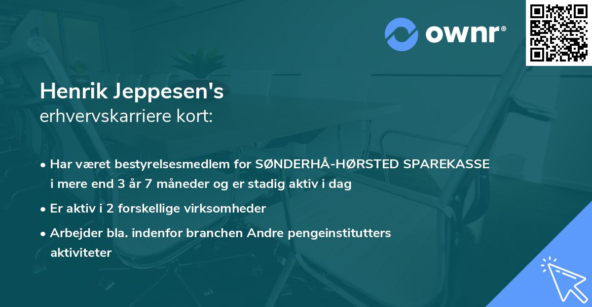 Henrik Jeppesen's erhvervskarriere kort