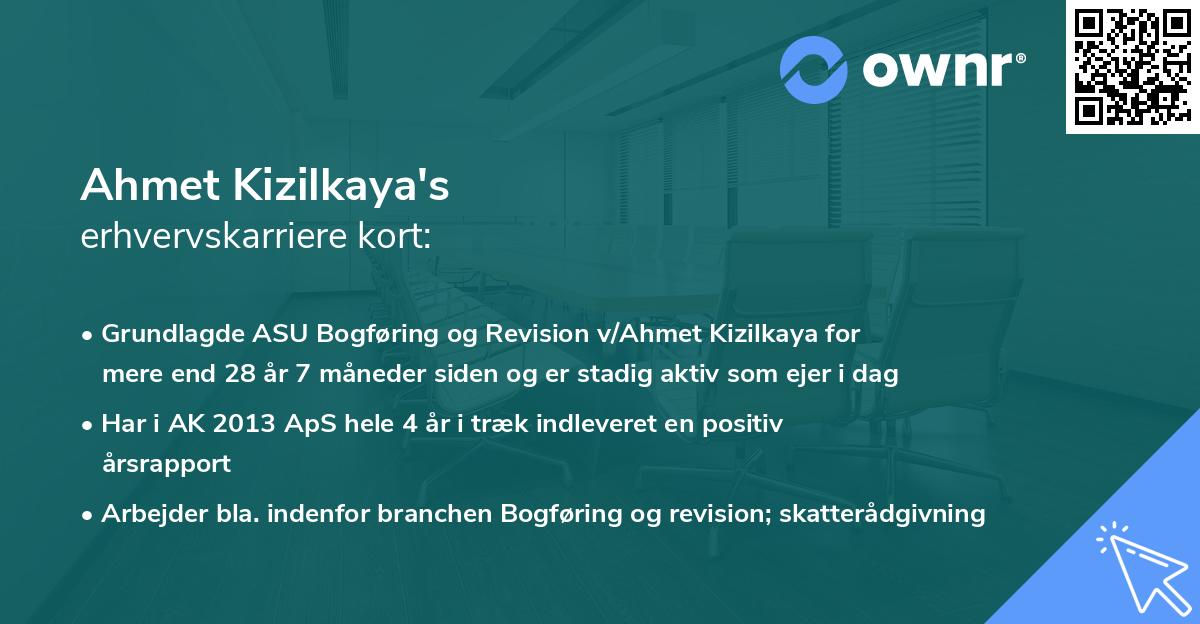 Ahmet Kizilkaya's erhvervskarriere kort