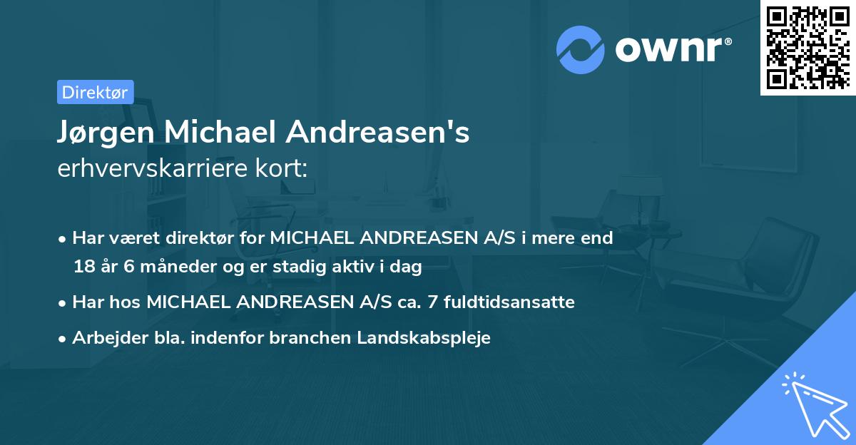 Jørgen Michael Andreasen's erhvervskarriere kort