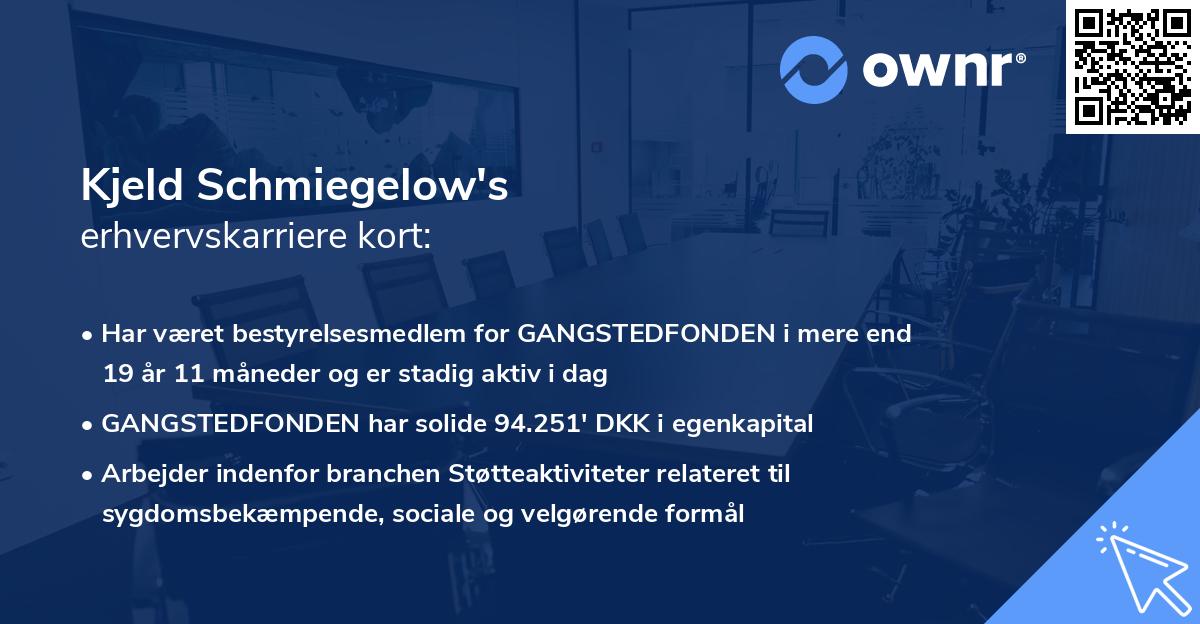 Kjeld Schmiegelow's erhvervskarriere kort