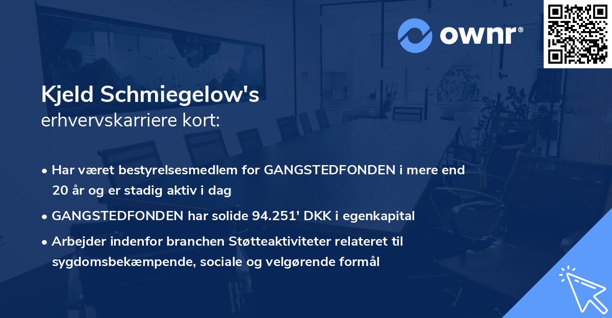 Kjeld Schmiegelow's erhvervskarriere kort
