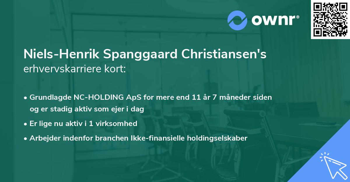 Niels-Henrik Spanggaard Christiansen's erhvervskarriere kort