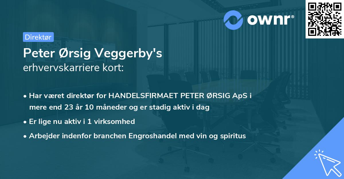 Peter Ørsig Veggerby's erhvervskarriere kort