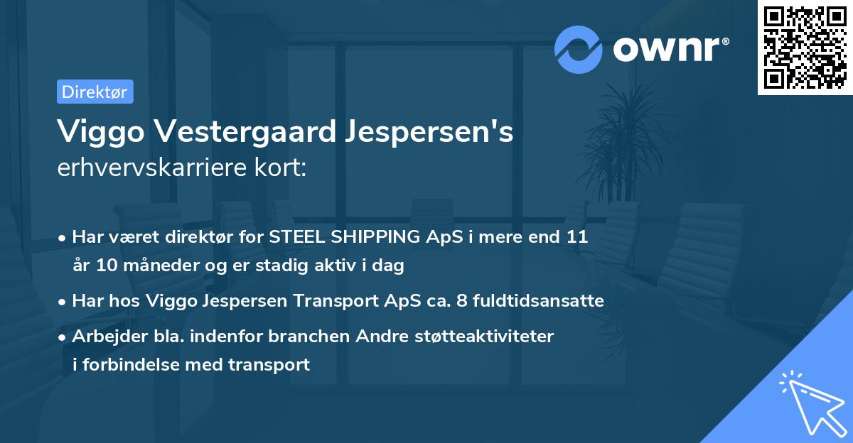 Viggo Vestergaard Jespersen's erhvervskarriere kort