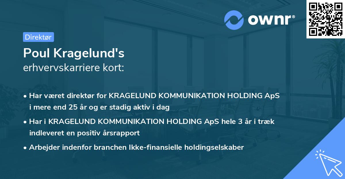 Poul Kragelund's erhvervskarriere kort