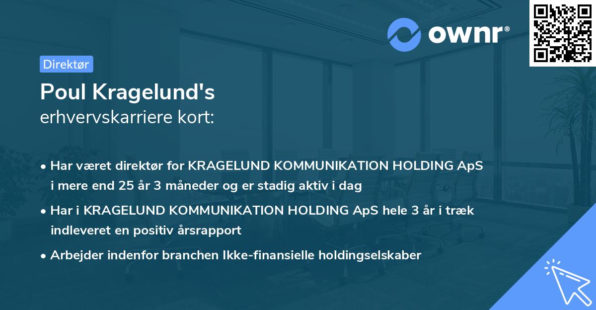 Poul Kragelund's erhvervskarriere kort