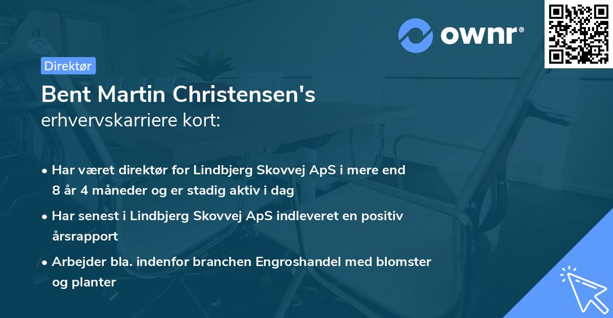 Bent Martin Christensen's erhvervskarriere kort