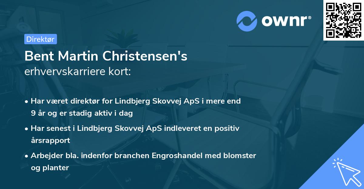Bent Martin Christensen's erhvervskarriere kort