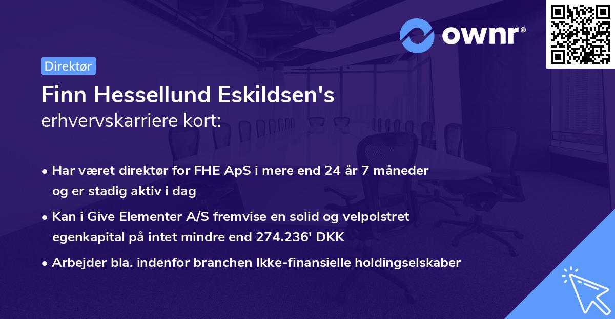 Finn Hessellund Eskildsen's erhvervskarriere kort