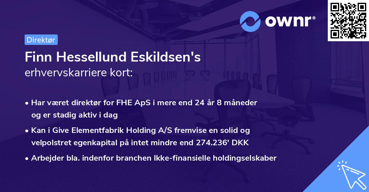 Finn Hessellund Eskildsen's erhvervskarriere kort