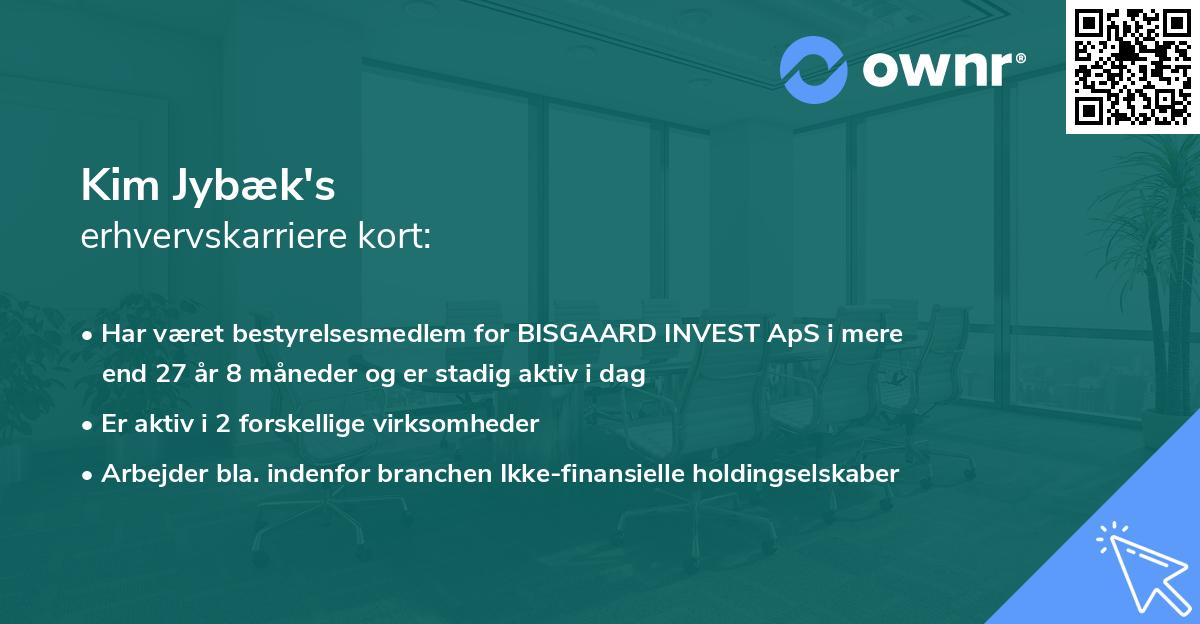 Kim Jybæk's erhvervskarriere kort