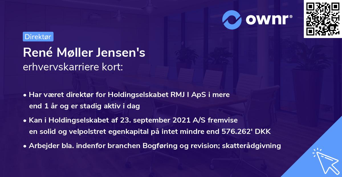 René Møller Jensen's erhvervskarriere kort