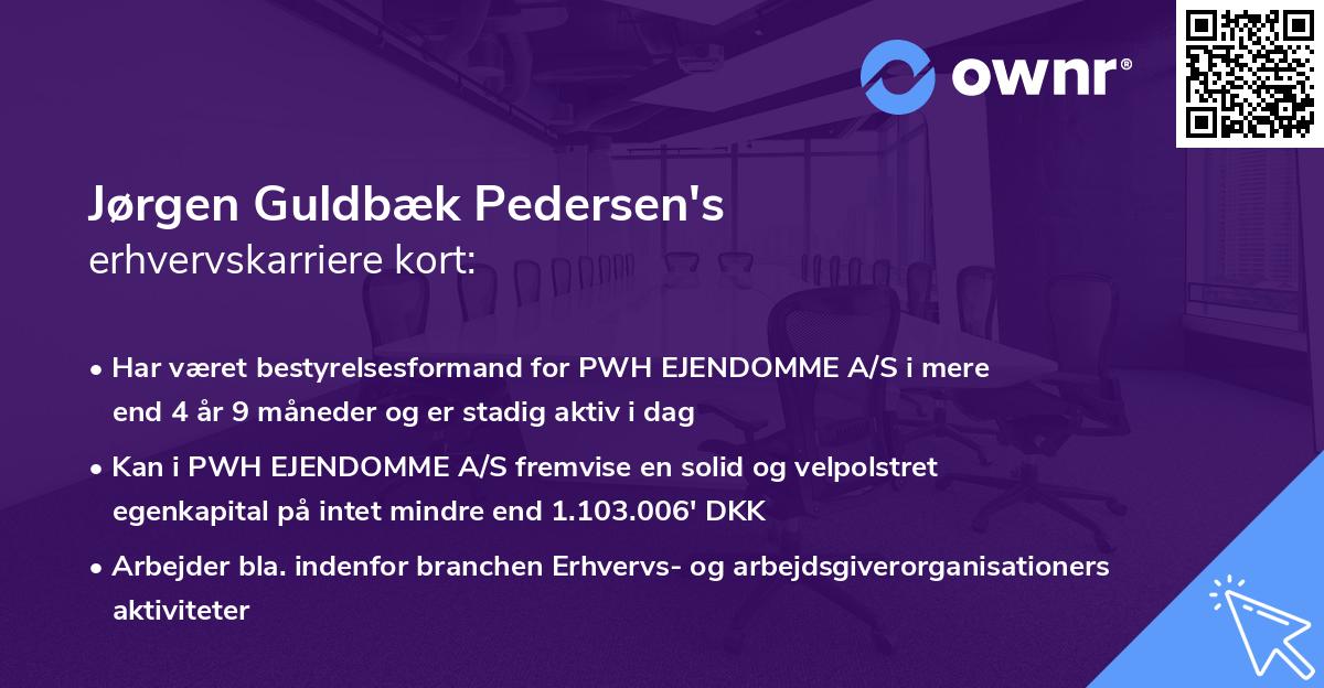 Jørgen Guldbæk Pedersen's erhvervskarriere kort