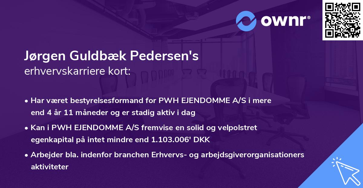 Jørgen Guldbæk Pedersen's erhvervskarriere kort