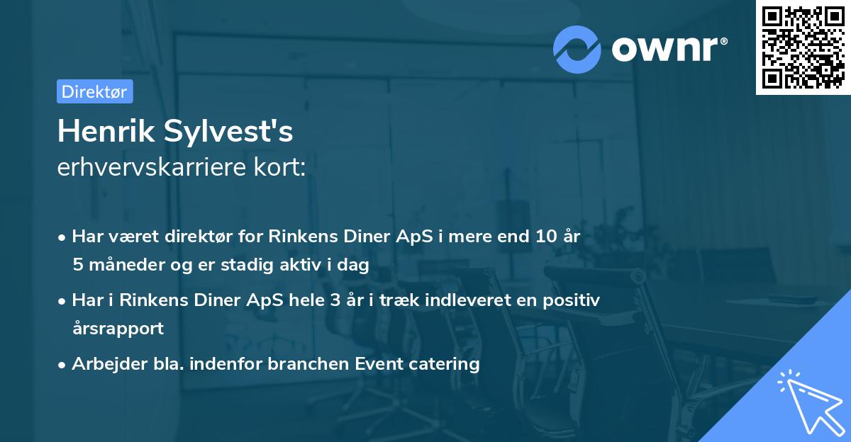 Henrik Sylvest's erhvervskarriere kort