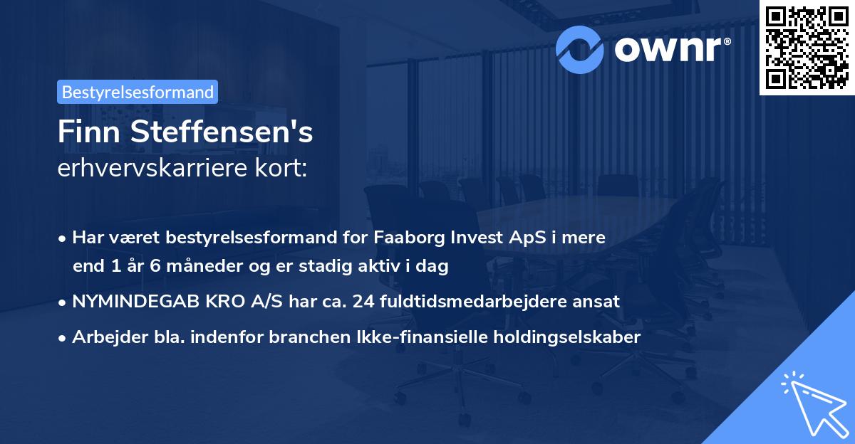 Finn Steffensen's erhvervskarriere kort