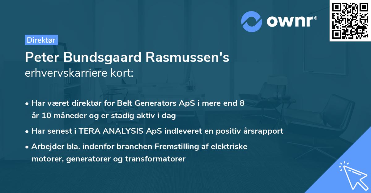 Peter Bundsgaard Rasmussen's erhvervskarriere kort