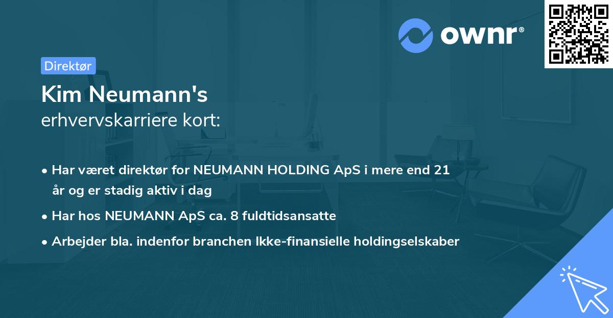 Kim Neumann's erhvervskarriere kort