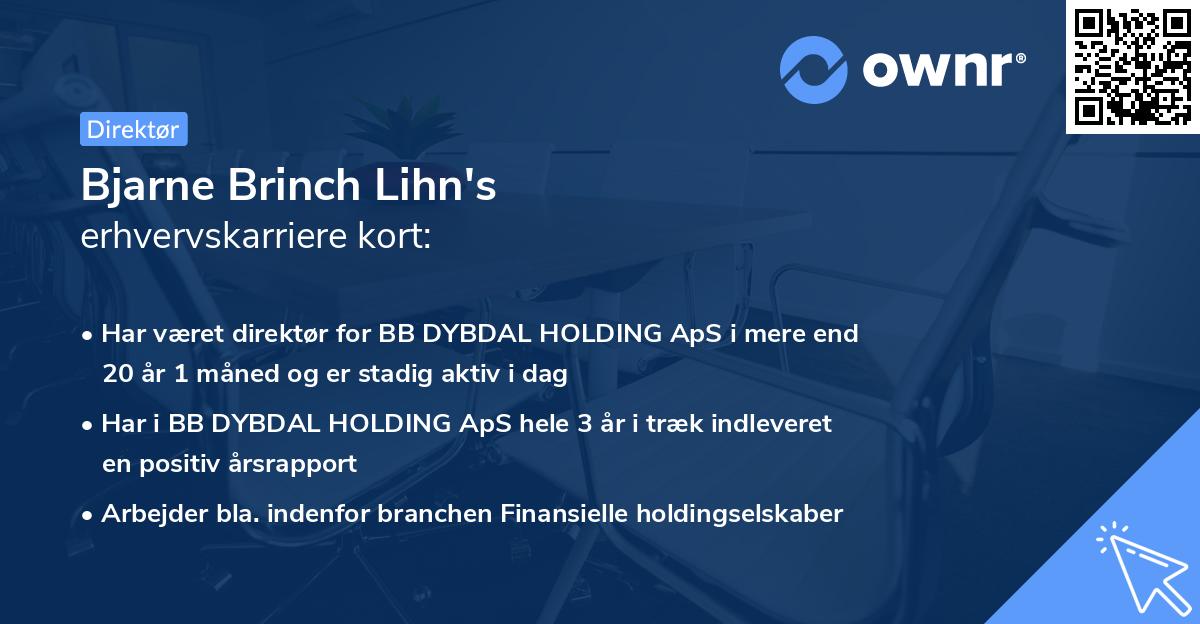 Bjarne Brinch Lihn's erhvervskarriere kort
