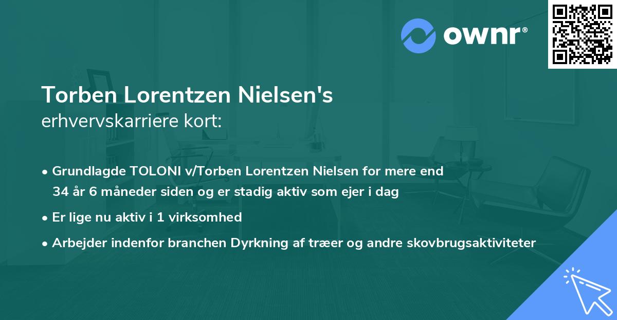 Torben Lorentzen Nielsen's erhvervskarriere kort