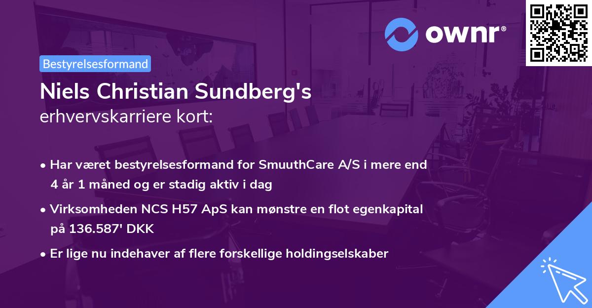 Niels Christian Sundberg's erhvervskarriere kort