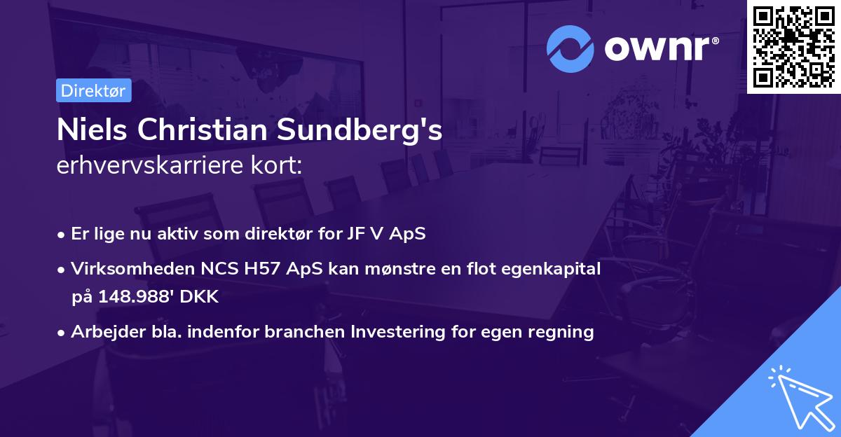 Niels Christian Sundberg's erhvervskarriere kort