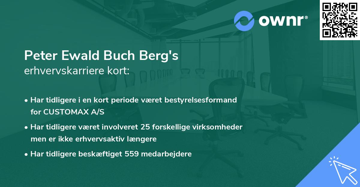 Peter Ewald Buch Berg's erhvervskarriere kort