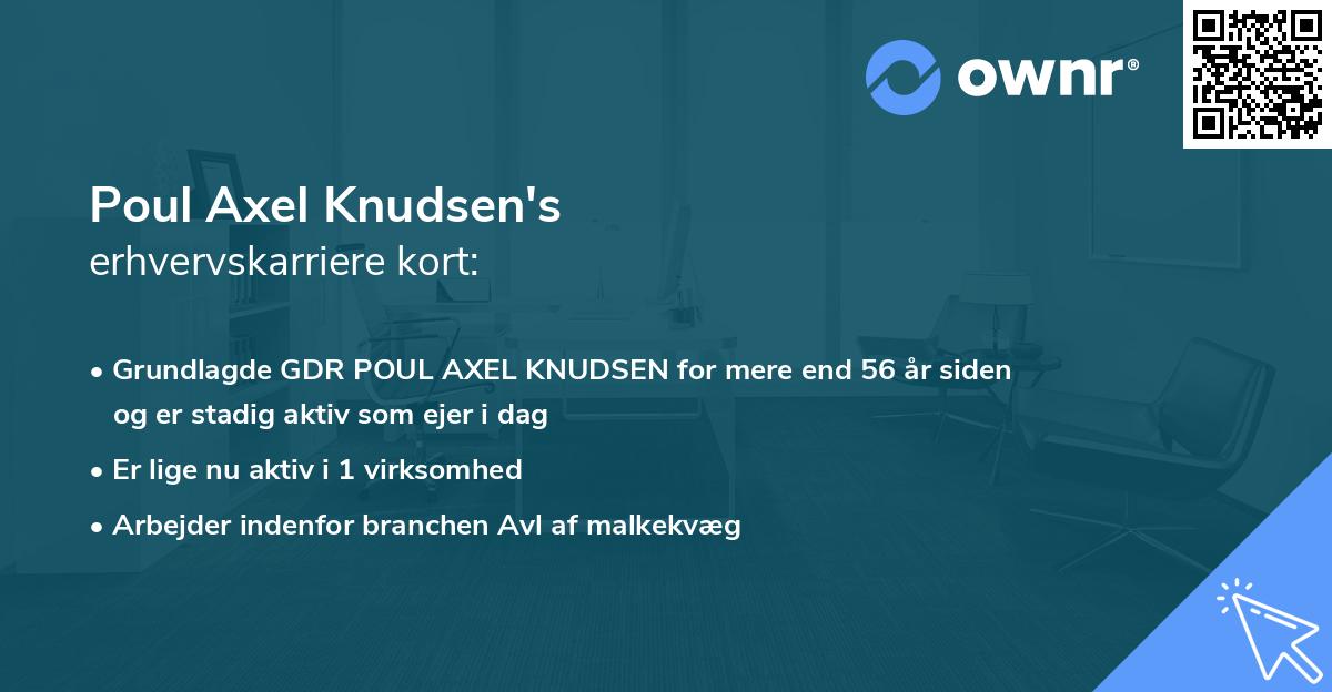 Poul Axel Knudsen's erhvervskarriere kort