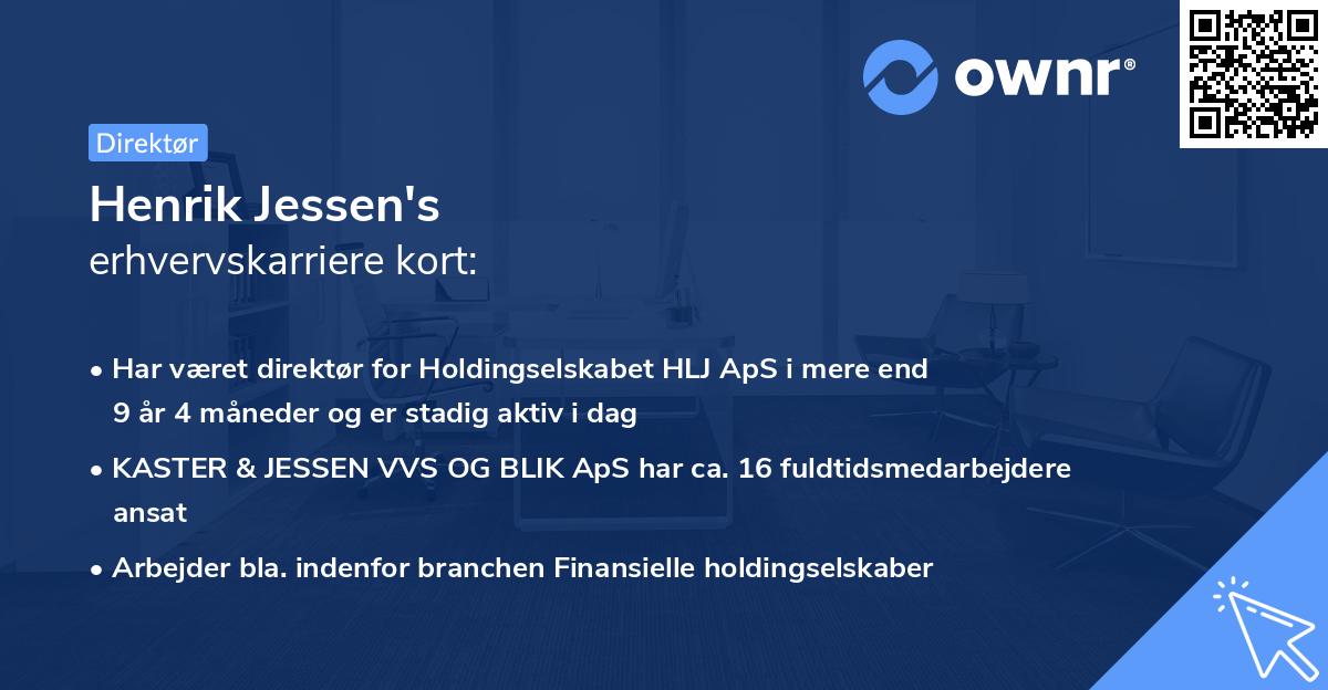 Henrik Jessen's erhvervskarriere kort