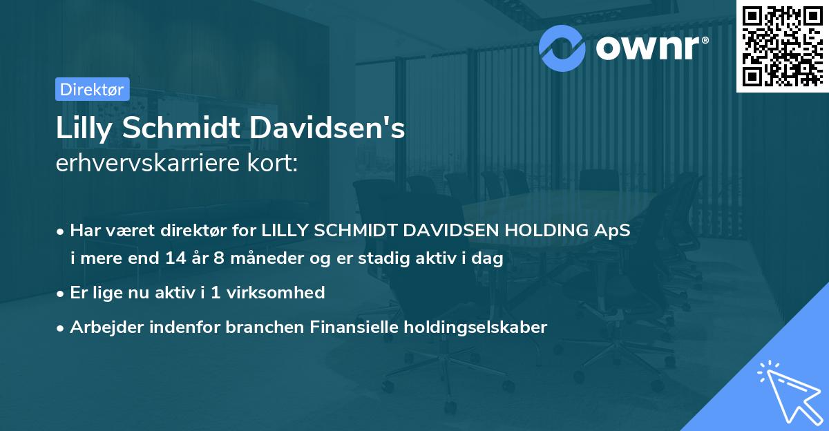 Lilly Schmidt Davidsen's erhvervskarriere kort