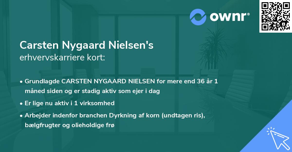 Carsten Nygaard Nielsen's erhvervskarriere kort