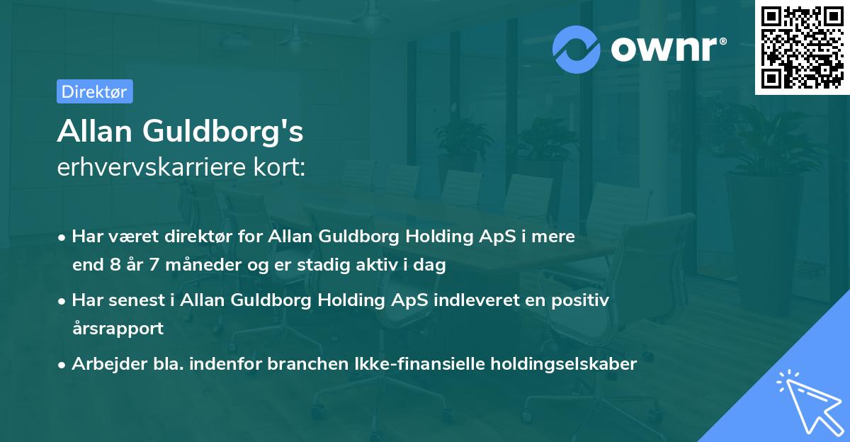 Allan Guldborg's erhvervskarriere kort