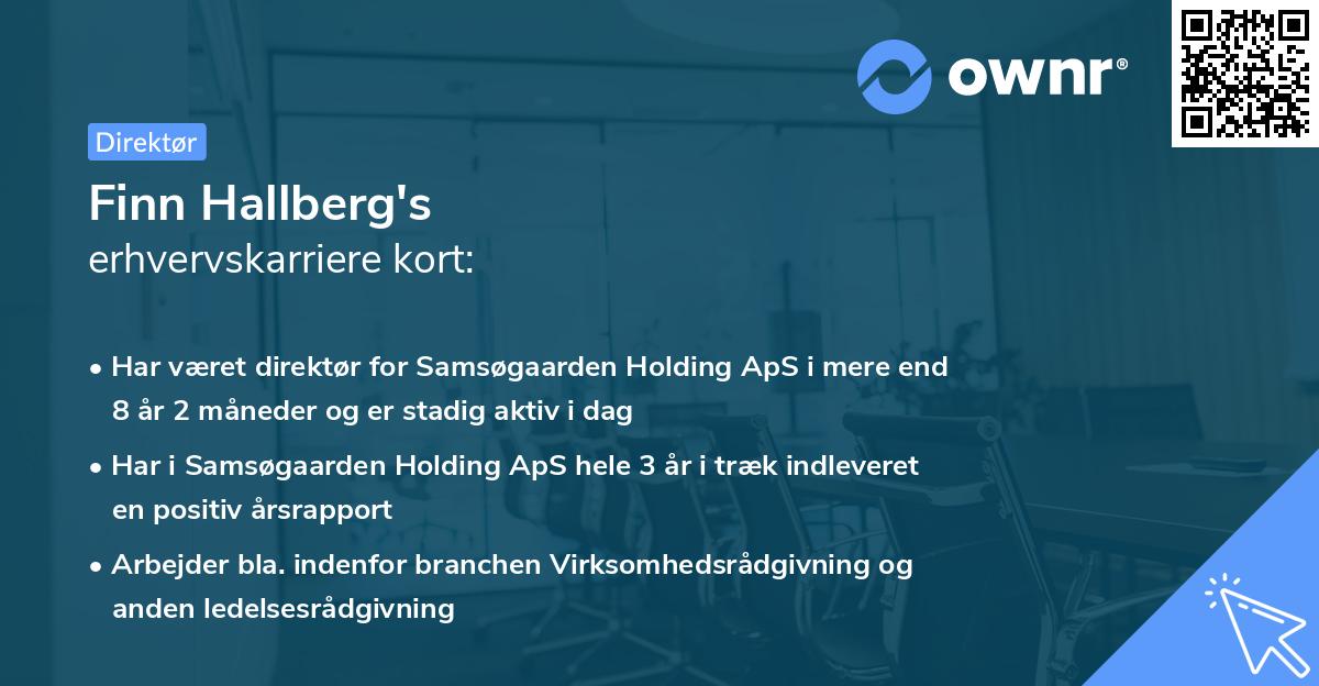 Finn Hallberg's erhvervskarriere kort
