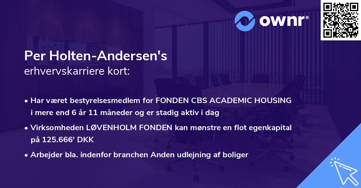 Per Holten-Andersen's erhvervskarriere kort