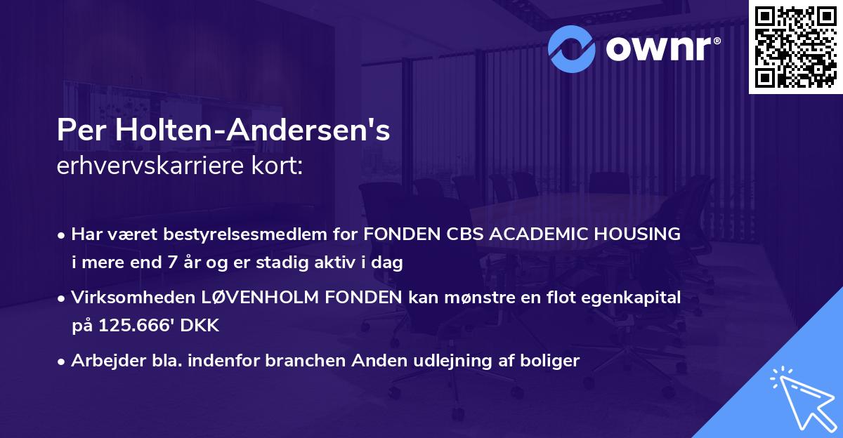 Per Holten-Andersen's erhvervskarriere kort