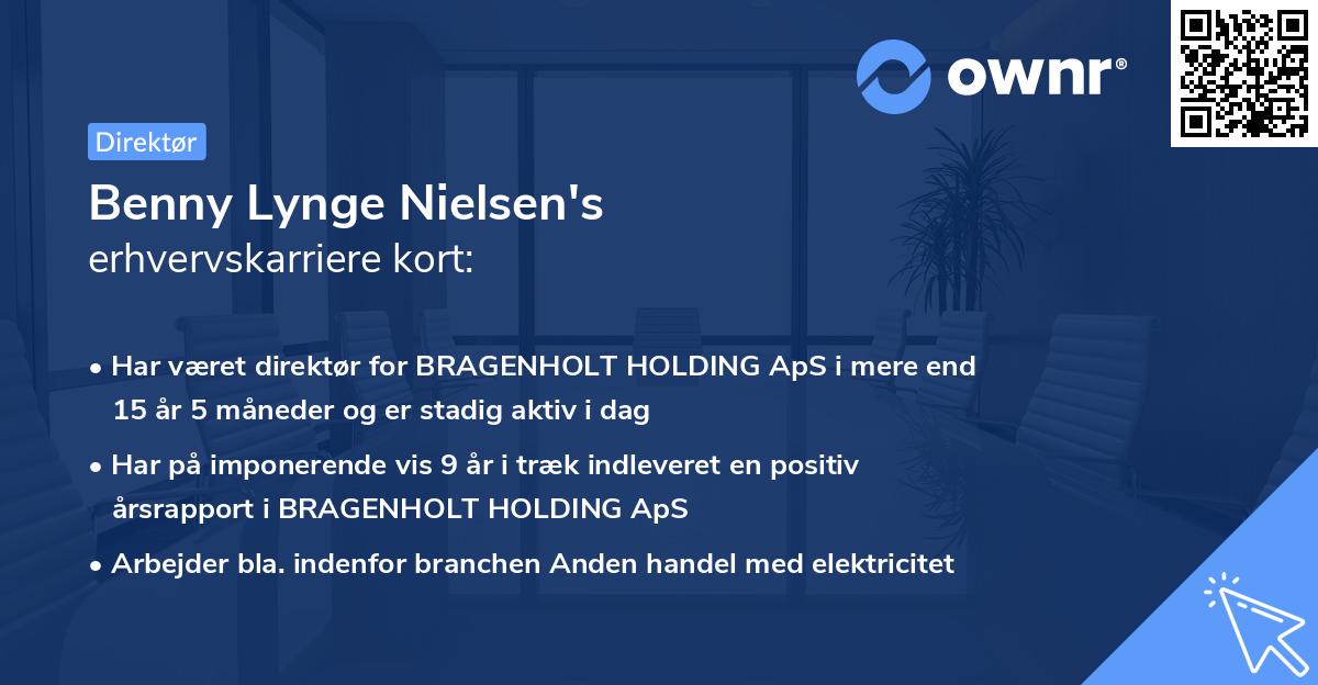 Benny Lynge Nielsen's erhvervskarriere kort