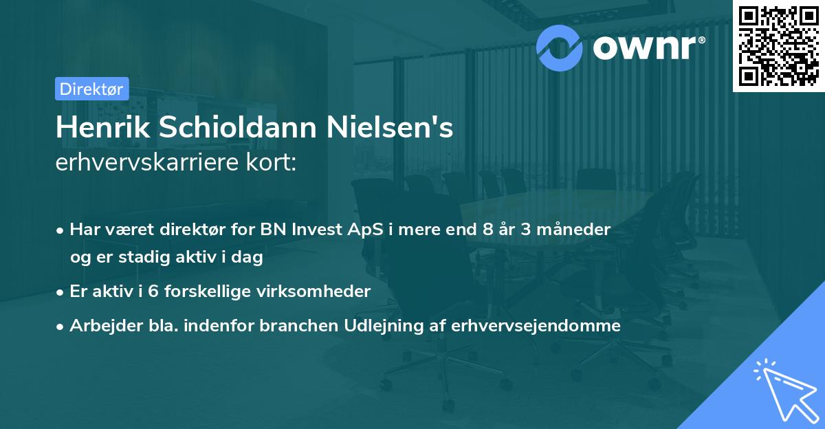 Henrik Schioldann Nielsen's erhvervskarriere kort