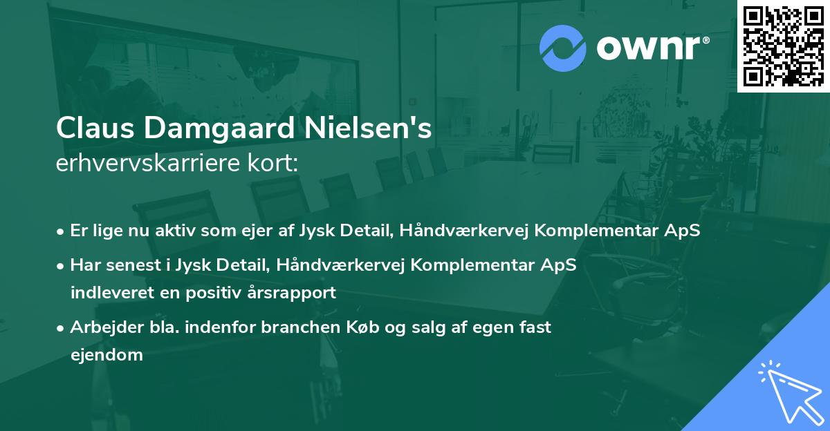 Claus Damgaard Nielsen's erhvervskarriere kort
