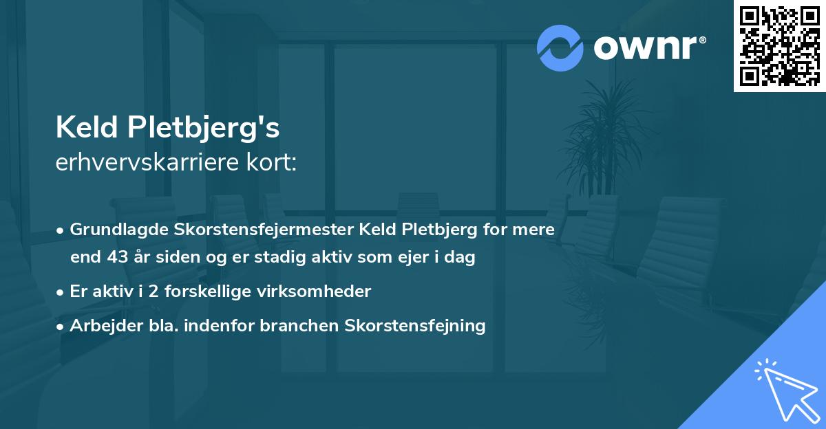 Keld Pletbjerg's erhvervskarriere kort