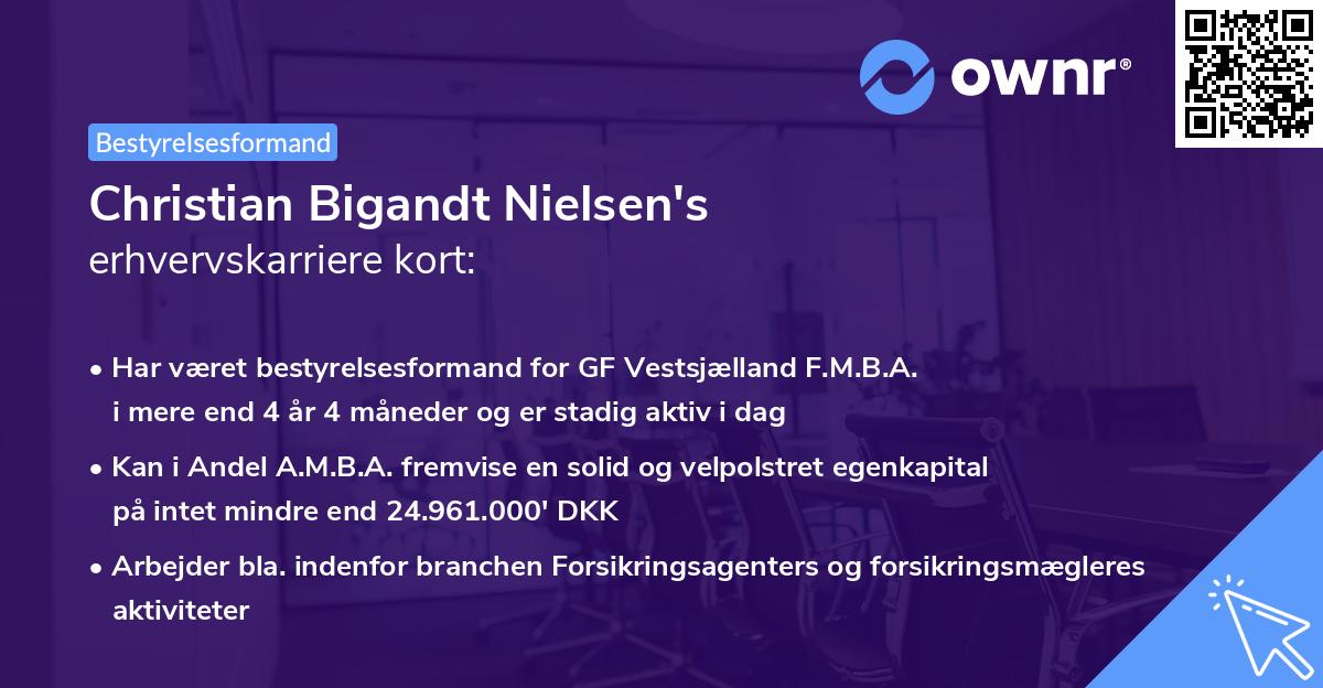 Christian Bigandt Nielsen's erhvervskarriere kort
