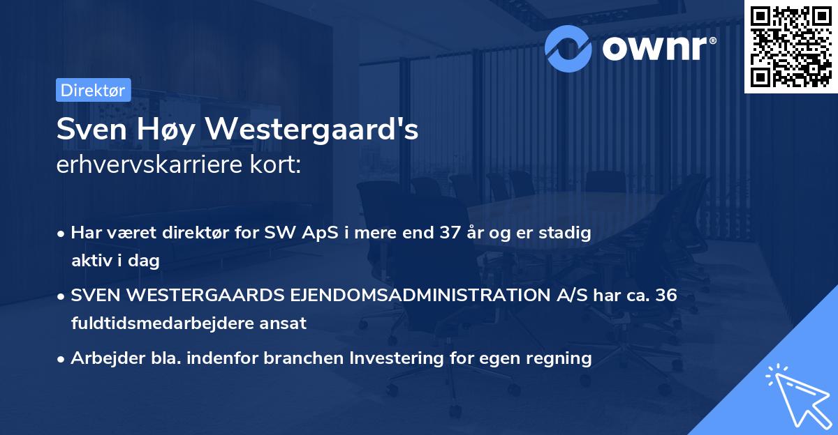 Sven Høy Westergaard's erhvervskarriere kort