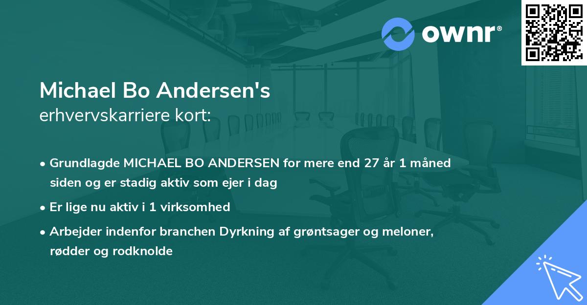 Michael Bo Andersen's erhvervskarriere kort