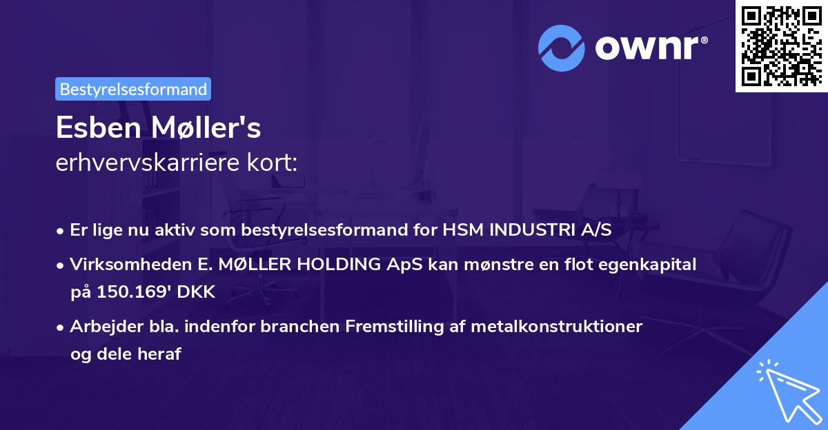 Esben Møller's erhvervskarriere kort