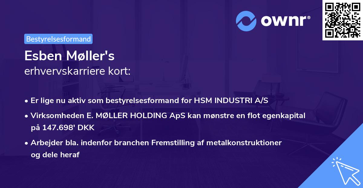 Esben Møller's erhvervskarriere kort